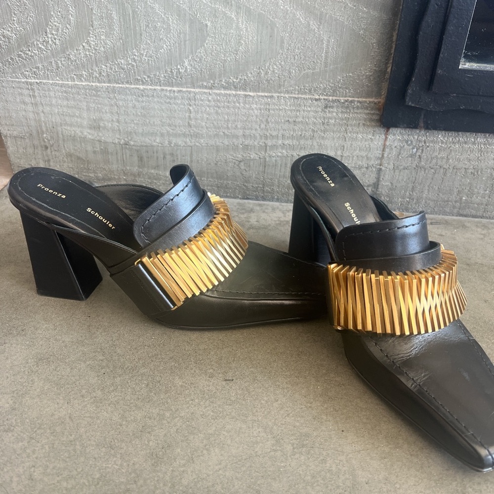 Proenza schouler size 38 black mule